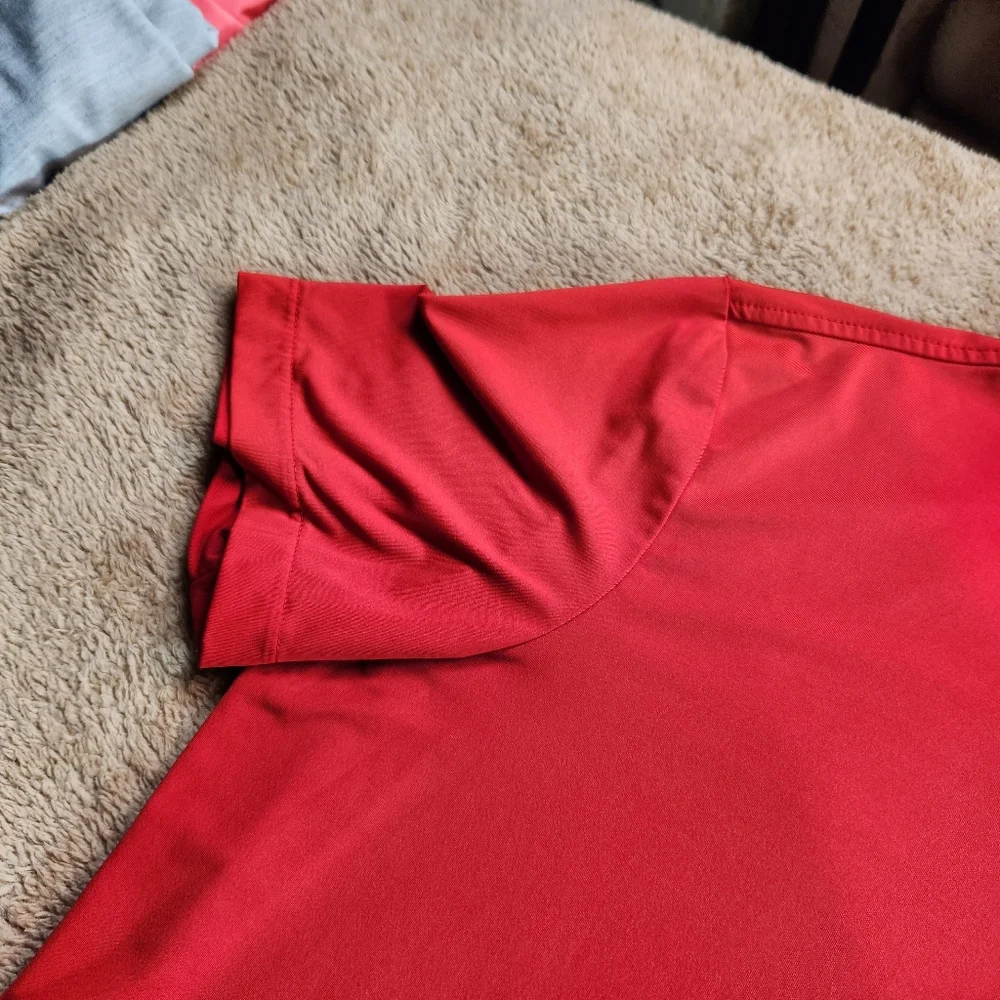 Polo by Ralph Lauren Men's Red Polo Shirt Dri-fit Shirt Size L/G